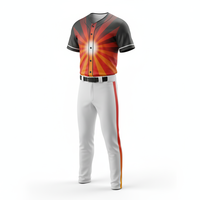 Ensemble de maillots de baseball en maille respirante 2026 avec impression par transfert thermique, logo d'équipe personnalisé, nom et numéro, léger, vente en gros, col en V, unisexe
