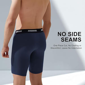 Ropa interior de talla grande para hombre, pantalones cortos de bambú, lencería masculina, bañadores, ropa de hombre, calzoncillos con logotipo personalizado, boxeadores de bambú para MenDDP, envío - Product Image 3