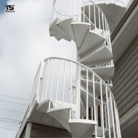 Escalier en colimaçon moderne TENSON le plus vendu - Hauteur personnalisable, durable, sûr, en bois et acier inoxydable, garantie 5 ans et plus pour les greniers