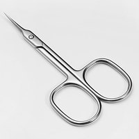 Ciseaux à cuticules professionnels en acier inoxydable pour gauchers, extra fins, pour manucure et pédicure, courbés, tranchants, pour la coupe des ongles et des peaux mortes