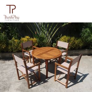 Juego de comedor de silla de director plegable para hoteles, patios, ocio, espacios al aire libre, buena calidad - Product Image 1