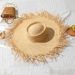 Chapeau de plage en paille coloré pour filles fait à la main/d'inspiration vintage, chapeau de paille durable/chapeau de plage en paille écologique pour femmes - Product Image 5