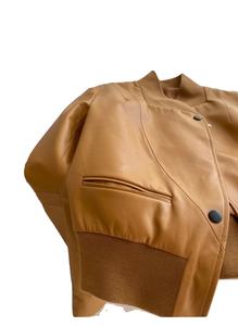 Gabardina de manga larga informal de piel sintética para mujer, chaqueta ligera antiarrugas de alta calidad para Material de PU de invierno - Product Image 4