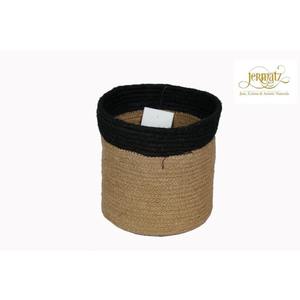 Nouvel Arrivage Panier Tressé en Corde de Coton Forme Ovale avec Détails en Cuir et Bois pour Rangement, Emballage, Vêtements, Articles de Mode, Design Couleur, Plantes, Écologique, Vente en Gros - Product Image 3