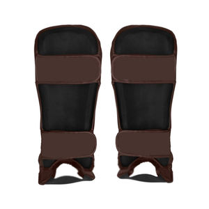 Precio barato de fábrica, protección de piernas, entrenamiento de béisbol, espinilleras, cómoda correa doble, cuero genuino de PU, protectores de piernas para hombres - Product Image 2