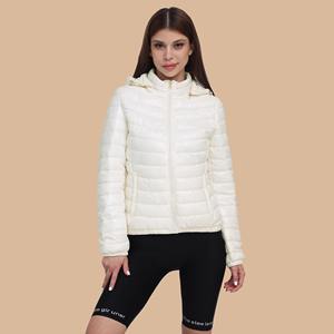 Veste d'hiver réversible pour femme Manteau bouffant à capuche détachable ultraléger Grande taille Bomber compressible léger imprimé - Product Image 6