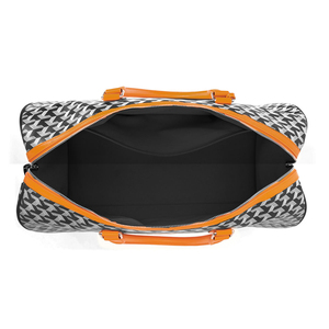 Bolsa de lona de cuero genuino con logotipo personalizado 2025 bolsa de lona con estampado negro de lujo para hombres y mujeres bolsa de viaje de fin de semana - Product Image 4