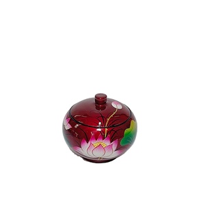 Wholesale Price Good Product Home <b>Decorative</b> Hot Selling250ml High Quality Polished Small Lacquer Jar with Lid Diameter 11cm - Product Image 1