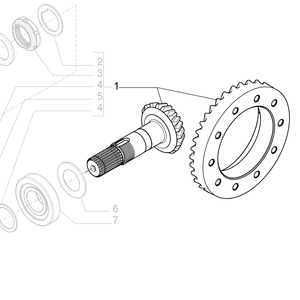 High Quality Certified BEVEL <b>Gear</b> <b>Set</b> Construction Machinery Spare Parts with OEM Numbe R066686 Guaranteed Affordable Price - Product Image 4
