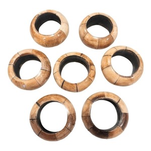 แหวนผ้าเช็ดปากลายกระดูกธรรมชาติของตกแต่งโต๊ะและอุปกรณ์ตกแต่งโต๊ะ - Product Image 3