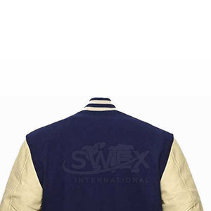 Logo personnalisé Veste Letterman à manches en cuir Vêtements à la mode Veste d'hiver Letterman à manches en cuir pour hommes - Product Image 4
