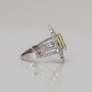 14K oro sólido amarillo pera corte laboratorio cultivado diamante doble Halo anillo de compromiso IGI certificado Diamante compromiso anillo de regalo - Product Image 6