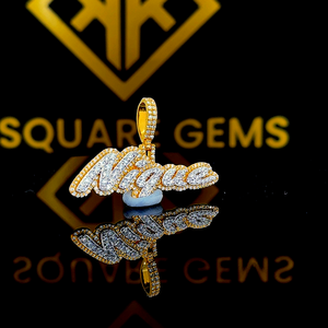 Colgante Hip Hop con número personalizado, colgante con número Hip Hop para hombre, colgante de moissanita, joyería Hip Hop Ice Out, chapado en oro amarillo - Product Image 2