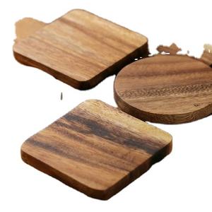 Dessous de verre de service de thé en bois de forme personnalisée de concepteur brillant 4 pièces pour la décoration de l'hôtel à la maison napperons de Table à manger - Product Image 1