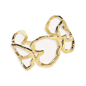 CUCOCUCA YXQ B46 Bracciale dal Design Pulito e Minimalista, Colore Dorato, Bracciale in Acciaio Inossidabile con Design a Forma di Cuore per Dichiarazioni d'Amore - Product Image 1