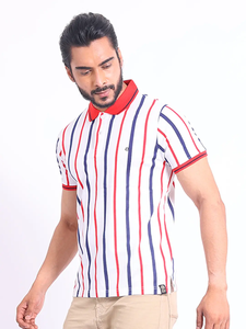 Top Vente Premium Mercerisé Imprimé pour Polo Neck Demi Manches T-Shirt 100% Coton Confortable Casual Wear Regular Fit - Product Image 4