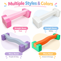 Poutre d'équilibre souple pour enfants, couleur personnalisée, en mousse haute densité et cuir PU, pour l'entraînement à l'équilibre, équipement de jeu intérieur