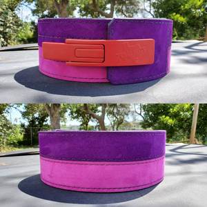 Cheap Custom Logo Soft Suede Leather Powerlifting Lever Pro <b>Belt</b> Unisex 4" <b>Wide</b> Weightlifting <b>Belt</b> with steel lever Buckle <b>Belt</b> - Product Image 1