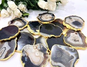 Premium Wood Resin <b>Coasters</b> Glossy Finish Eco-Friendly Classic Heavyweight Natural Drink Pads <b>Table</b> Protection Luxury Home Decor - Product Image 4