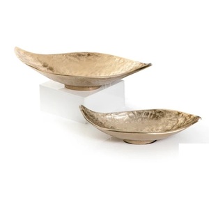 Plat de service fabriqué à la main plaqué or finition fête de mariage décor de table restauration plateau de service plaqué or finition hôtels - Product Image 4