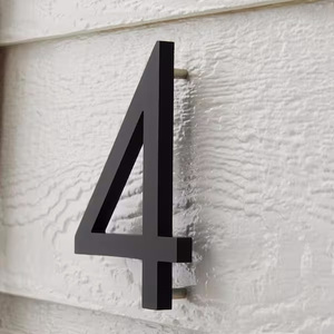 Oem thép không gỉ Nhà địa chỉ số hiện đại vườn và xe tương thích số nhà để sử dụng bên ngoài - Product Image 1