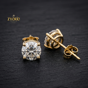 Zyorio Jewels, Joyería Fina de Oro de 14K, Certificado IGI, Diamante Cultivado en Laboratorio de 1CT D VVS2, Pendientes de Lujo Unisex, Venta al Por Mayor - Product Image 4