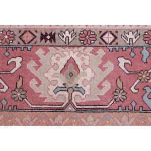 8.3x11.6 ft Vintage Oversize Turkish Solid <b>Wool</b> Rug Eco-Friendly Traditional Patchwork Design Latex Backing <b>Red</b> Blue Home Rug - Product Image 5