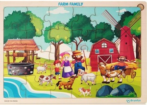 Personalizable Vida de granja educativo de madera de dibujos animados rompecabezas al por mayor OEM/ODM proveedor - Product Image 5