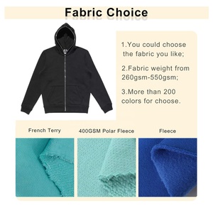 Sudadera con capucha de algodón pesado para hombre con cremallera completa y cremallera para cubrir la cara Sudadera con capucha con cremallera completa Premium con cubierta facial integrada - Product Image 3