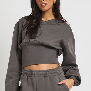 Pantalones elegantes de pierna recta para un ajuste cómodo y sin esfuerzo, conjunto deportivo para mujer con top corto para compradores al por mayor a precio económico. - Product Image 2