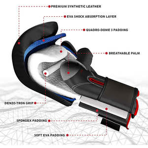 Gants de boxe personnalisés de haute qualité en gros avec cuir PU, logo personnalisé, rembourrage doux, respirant, entraînement en plein air, tailles S-3XL - Product Image 5
