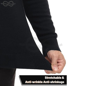 Pull à col zippé pour homme, tissé, confortable, respirant, séchage rapide, manches longues, automne-hiver, décontracté, élégant - Product Image 4