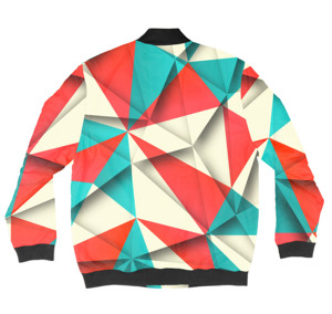 Chaqueta bomber reversible OEM personalizada al por mayor para hombre a prueba de viento con cierre de cremallera chaqueta estampada deportiva para Otoño e Invierno - Product Image 4