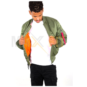 2025 nouveauté hommes décontracté Bomber veste personnalisé de haute qualité Style collège avec col montant toile tissu haut Design - Product Image 5