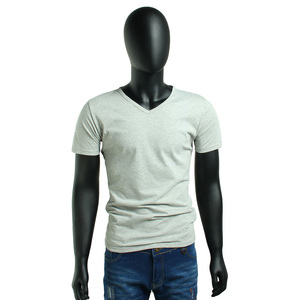 OEM al por mayor 95% algodón 5% Elastano hombres Slim Fit camiseta más larga caída dobladillo curvo cuello redondo músculo Fitness hombres gimnasio camisetas - Product Image 3
