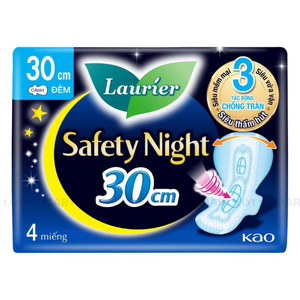 แผ่นอนามัยสำหรับผู้หญิง30ซม. x 4ชิ้นแผ่นอนามัยคืนปลอดภัย - Product Image 1