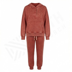 Sudadera con Capucha de Alta Calidad Hecha a Medida para Mujer, Estilo Informal, Ligera, Lavada al Ácido, con Bolsillo Tipo Canguro, para Fitness - Product Image 1