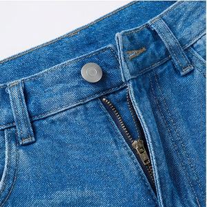 <b>Women's</b> Summer Oversized <b>Baggy</b> Denim <b>Jeans</b> Shorts Straight Fit Distressed Ripped Raw Hem Breathable Denim <b>Women</b> Denim Pants - Product Image 4