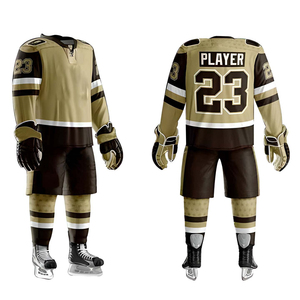 Conjunto de equipo de práctica simple hecho a medida a granel para hombres, camisetas de hockey sobre hielo de malla Reversible sublimadas - Product Image 3