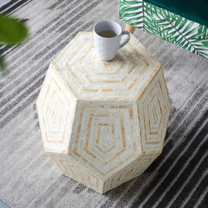 โต๊ะข้างเตียงทำจากไม้อุปกรณ์เสริมสำหรับห้องนอนทรงเรขาคณิตโต๊ะข้างเตียงสำหรับแม่ไข่มุก - Product Image 5