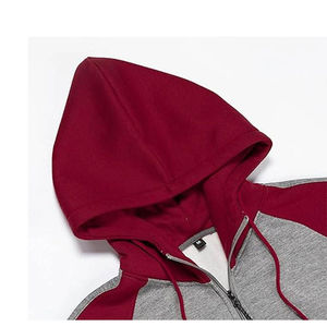 Nueva moda hombres Otoño Invierno con capucha calle manga larga suelta Color sólido con capucha Casual sudaderas con capucha personalizadas - Product Image 3