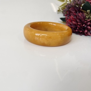 Bracelet jonc Orange Butterscotch Amber Bangle Bracelet Pologne, petit diamètre 51 mm ; Bracelet jonc Orange Butterscotch Jade classique pour femme - Product Image 6