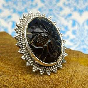Anillo fino de Plata de Ley 925 más vendido con piedra preciosa de cuarzo ahumado marrón Natural OCASIÓN DE BODA precio bajo - Product Image 1