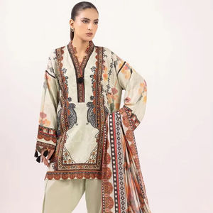 Robes de soirée longues pour femmes, style musulman, à une épaule, coupe trapèze, ornées de perles, pour les occasions spéciales, naturelles - Product Image 1