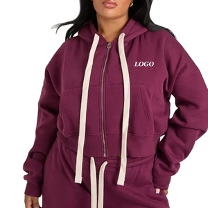 Servicio OEM con Cordones y Capucha, Sudadera Clásica para Mujer 2026 con Cierre de Cremallera, Material Cálido para un Ajuste Relajado con Diseño de Logotipo - Product Image 1