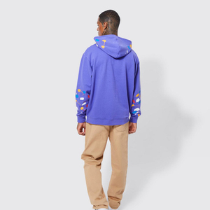 Meilleur prix Pull à capuche à manches longues pour homme Sweat-shirt confortable sur mesure avec technique de teinture unie pour l'hiver - Product Image 3