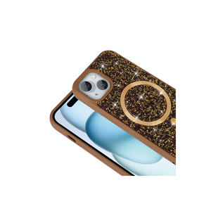 Coque en silicone JoieCreatif Mosaic Luxury Diamond Design pour MagSafe pour iPhone 14 Plus, protection anti-traces de doigts en PC - Product Image 6