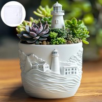 Moule en Silicone Jetable Écologique pour Pot de Plante Succulente, Résine, Ciment, Plâtre, Artisanat et Stylo – Design Maison Côtière