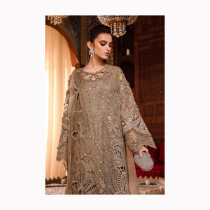 Nouveaux Designs Style Pakistanais Collection D'été Costume De Pelouse avec Broderie Lourde ODM Salwar Kameez Lehenga Choli - Product Image 4