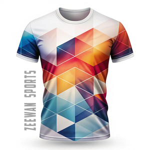 High Quality O-<b>Neck</b> Sublimated <b>T</b>-<b>Shirt</b> 100% Polyester Casual Style Jersey with Solid Pattern <b>Low</b> MOQ Price Plain Dyed Design - Product Image 5